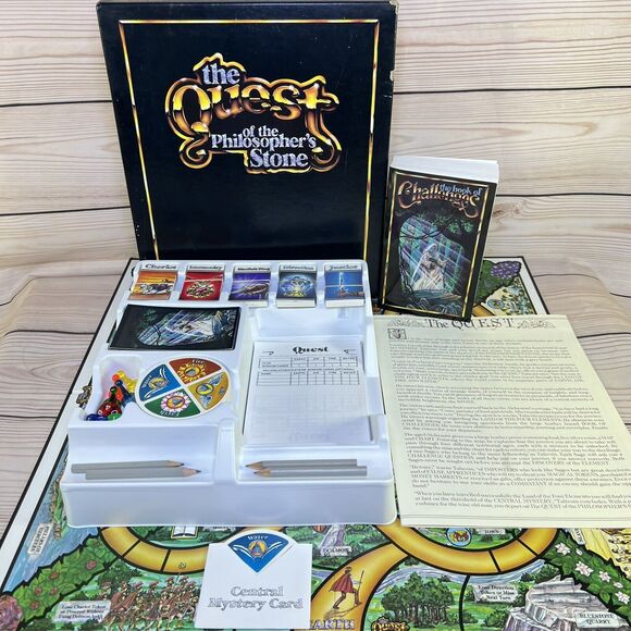 Quest of Philosophers Stone 1986 Fantasy Board Games Gang 1st Edition - NO COINS - Picture 15 of 15